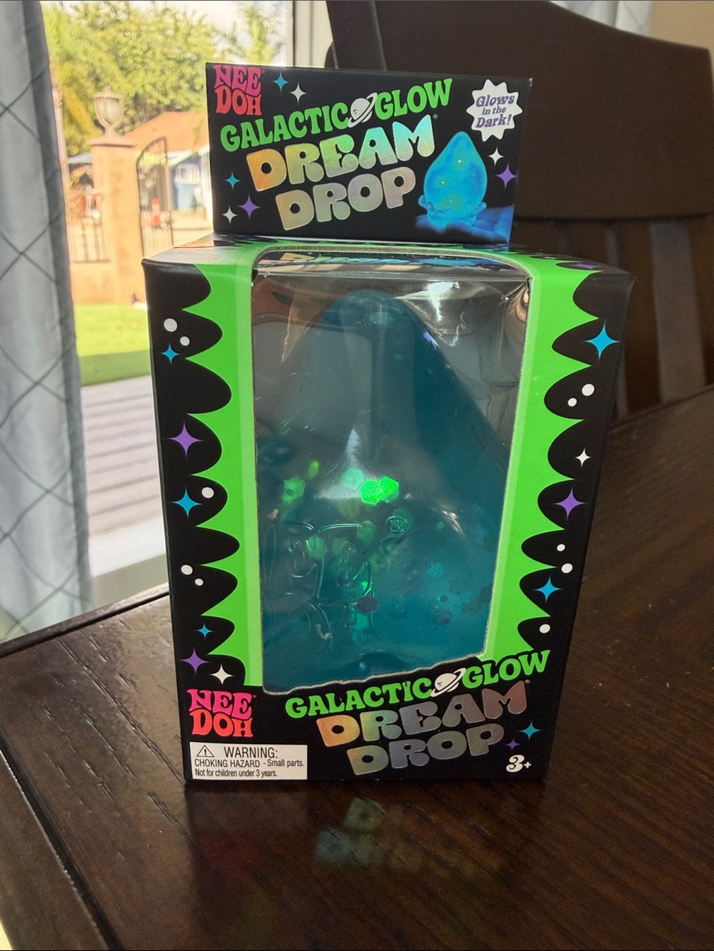 NIB NeeDoh Galactic Glow Dream Drop Blue